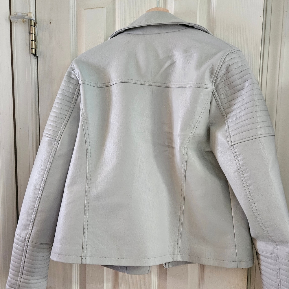 Topshop Rosa Biker Jacket Size 10 - Picture 2 of 4
